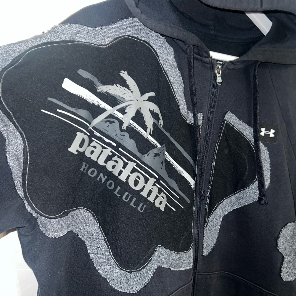 Upcycled Patagonia x Under Armour Hoodie M - Picture 2 of 5